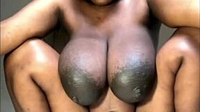 pregnant ebony babe rides dildo in homemade lingerie video