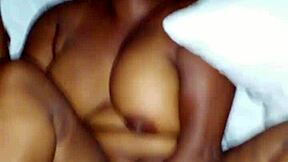 Young black ebony teen chick ready for hardcore action