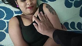 Desi lovers share cozy moments with sweet kisses and gentle touches