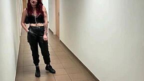 french goth fucks strangers in corridor toilet for concert tickets