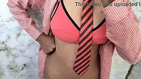desi schoolgirl's tight pussy takes rough pounding with dirty hindi talk