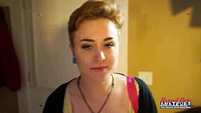 petite tattooed coed micah gives sloppy rimjob and passionate ass worship