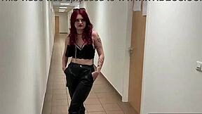french goth fucks strangers in corridor toilet for concert tickets