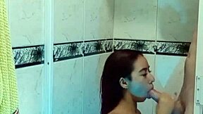 Stepsister gets taken right by the shower while parents are out