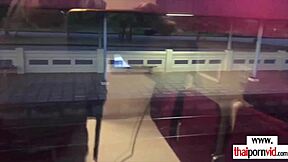 thai teen gf slurps asian friend's monster cock outdoors pov hardcore