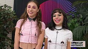 Aria valencia and horny teen sluts ride big cocks in wild group
