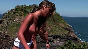 skinny blonde slut takes double monster cocks outdoor mmf