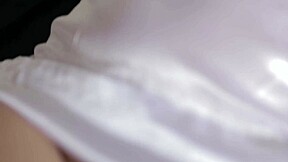 Tease yourself in that white satin dress... solo fun awaits?