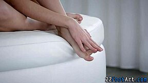 heart pounding as teen babe delivers intense footjob and hand tug ecstasy