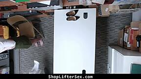 i got caught shoplifting but lp officer fucked me rough in garage instead