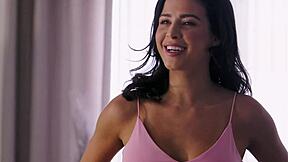 Babysitter teen crosses line bent over for husband's petite pounding?