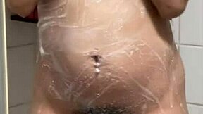 caught peeking at stepsis shower? she rubs her wet pussy for you pov 😏🚿💦