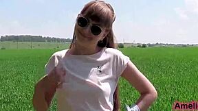 i suck stranger's huge cock outside cum mouth swallow public