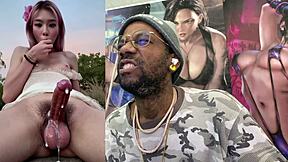 Freckled Trans Teen Cums Hard from Accidental Boner