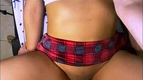 Shy latina college teen craves tight penetration after foreplay