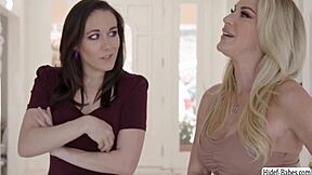 bigboobs milfs sin sage and kayla paige dive into hot lesbian threesome fun