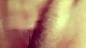 My small foreskin dick cums hard watching girlfriend masturbate her wet pussy