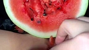 watermelon in my tight arab teen pussy causes squirting orgasms los angeles