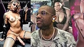 wow check this trans beauty hands-free cum with huge cock toys 😲🍑🔥