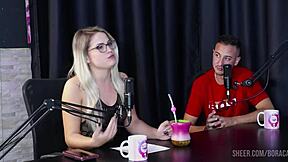 Watch Bruna Carlos in sheer red lingerie get dominated on Bora Cast!