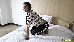 young thai babe's hairy wet pussy gets PLOWED deep 😩💦 johntronx