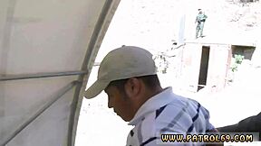 model police teen deepthroats huge cock in uniform tattooed brunette goes hardcore wild