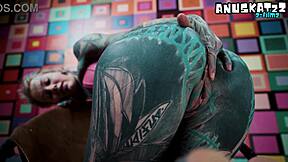 wanna see my thick metal toy stretch this goth teen's asshole doggy style