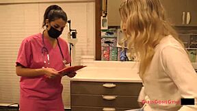 Nurse Stacy Shepard's Latex Glove Foot Exam Tease