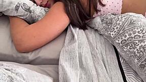 Step Sis Shares Bed, Moans Don't Cum Inside But Takes Creampie Twice!
