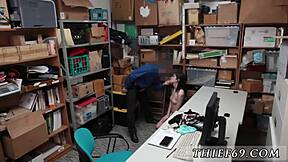 i got caught shoplifting so cop ripped my clothes for strip tease