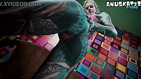 wanna see my thick metal toy stretch this goth teen's asshole doggy style