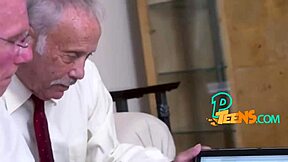 Kinky Grandpa Pounds Bent-Over Big Tits Brunette Teen Hard