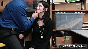 i got caught shoplifting so cop ripped my clothes for strip tease