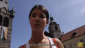 hunt4k picks up slutty czech brunette teen for cash blowjob and fuck