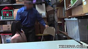 i got caught shoplifting so cop ripped my clothes for strip tease