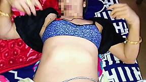 newlywed bride moans in missionary as husband fucks her pussy close up