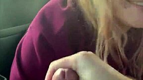 Pretty hooker kneels sucks dick car backseat cum mouth 😈💦