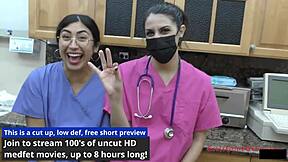 Nurse Stacy Shepard's Latex Glove Foot Exam Tease