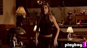 stunning russian teen taya vais poses in black lingerie