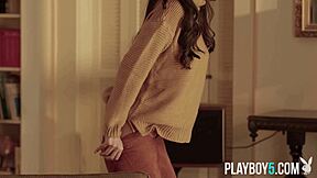 Gianna Dior Strips Ripped Clothes Off Hairy Pussy