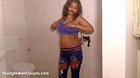 indian college babe dances nude fingering in steamy shower