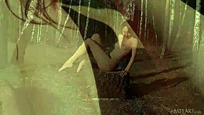 stunning ukrainian nicolina strips outdoors baring petite tits beautifully?