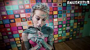 wanna see my thick metal toy stretch this goth teen's asshole doggy style