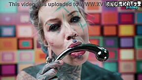 wanna see my thick metal toy stretch this goth teen's asshole doggy style