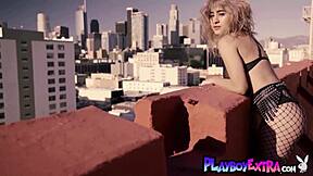 big tits blonde latina mia valentine strips hairy pussy outdoor