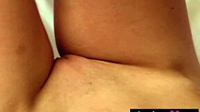 Bubbly Ukrainian Diana Lark strips in seductive bath soak