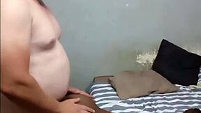 Pregnant schoolgirl sucks small cock then takes doggystyle pounding from old teacher