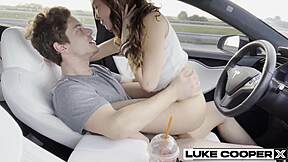 Bailey Base, ever fucked a hot Tinder date in the car like this?