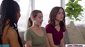 ebony girl shows neighbors how to lick her pussy right