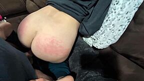 Cute Redhead Gives Sloppy Blowjob Bent Over Doggystyle